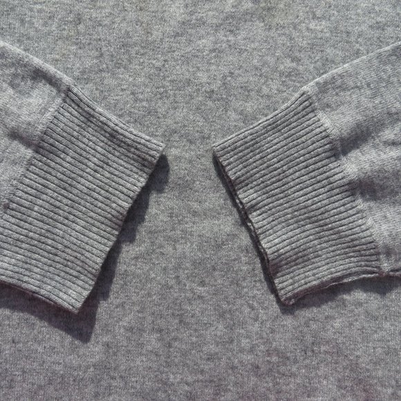 The North Face Men's Sweater XLarge XL Gray Wool Cotton Long Sleeve zip Knit - Picture 8 of 12